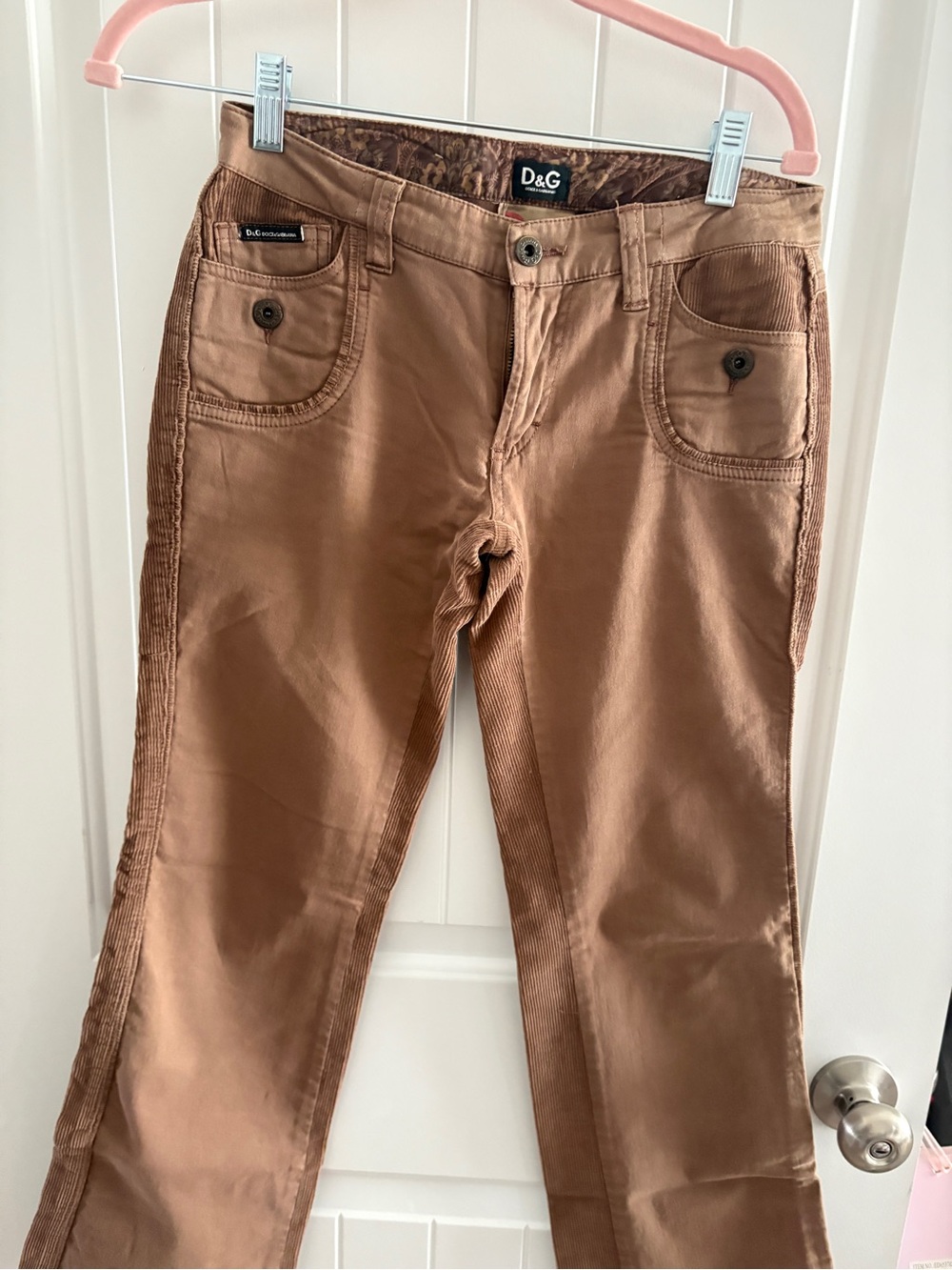 Dolce & Gabbana Brown Cord-Trim Pants